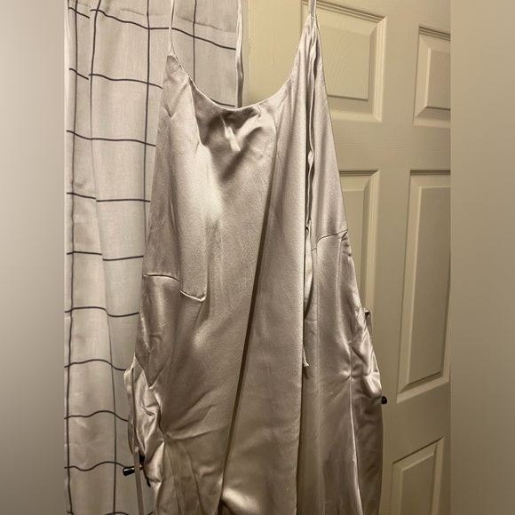 Reformation Silver Satin Dress - Picture 6 of 11